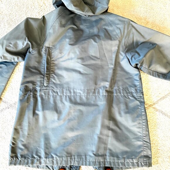 Vintage 60s/70s Zero King Slate Gray Hooded Rain Jacket Sz 10 - Picture 6 of 11